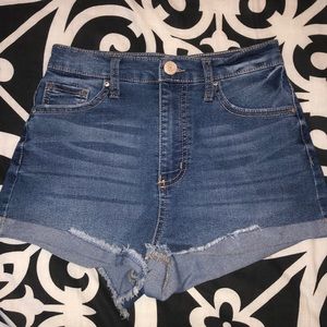High Waisted Jean Shorts - Size 0